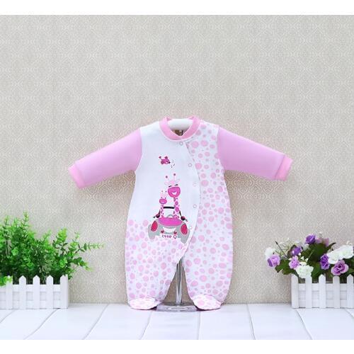 Newborn Long Sleeve Pure Cotton Rompers Baby O-Neck Button Suits Toddler Boys and Girls Clothing Children Gifts