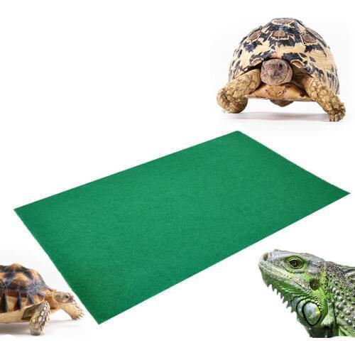 80x40cm Reptiles Carpet Liner Snakes Lizards Terrarium Large Soft Cage Floor Green Material Moisturizing Bottom Pad Home Bed