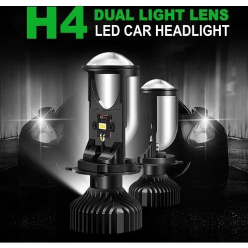 2x Canbus 90W/Pair Lamp H4 LED Mini Projector Lens Automobles Bulb 20000LM Conversion Kit Hi/Lo Beam Headlight 12V/24V RHD LHD