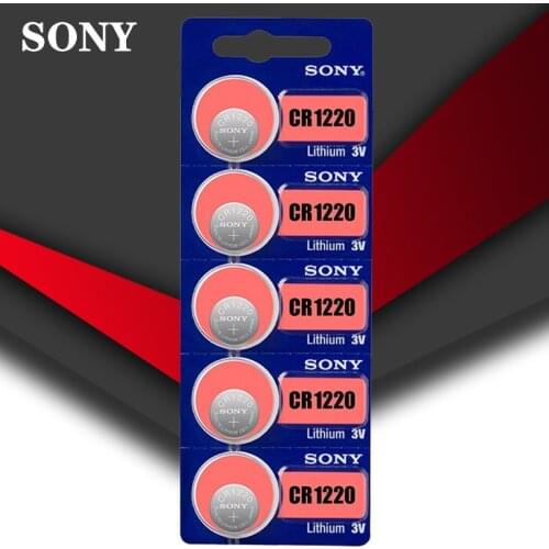5pc/lot Sony 100% Original CR1220 Button Cell Battery For Watch Car Remote Key cr 1220 ECR1220 GPCR1220 3v Lithium Battery