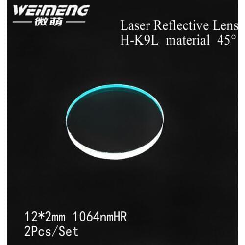 Weimeng brand 45 degrees 12*2mm H-K9L 1064nm HR circular marking machine reflector lens complete specifications good quality