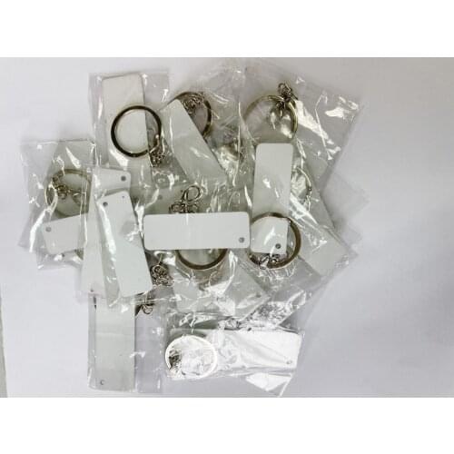 Metal aluminium keychain Sublimation blank print double side printable keychian 20 pieces/ lot
