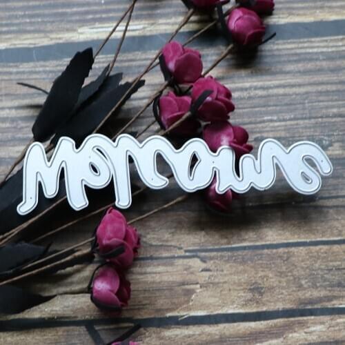 Metal Cutting Dies Italian Letters Welcome Background Card Scrapbooking Stencil Cut Die For DIY Card Crafts Handmade