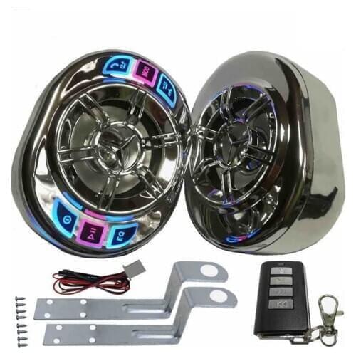 Motorcycle Stereo Speakers 3.5 Inch Bluetooth MP3 Player Waterproof FM o for Motor Scooter Bike ATV UTV