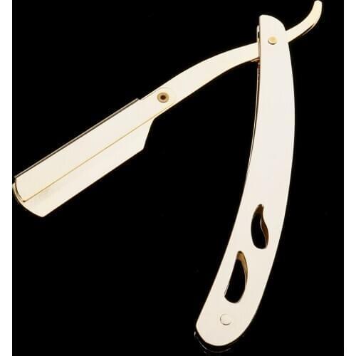 Mens Stainless Steel Straight Edge Barber Razor Folding Shaver Salon Home