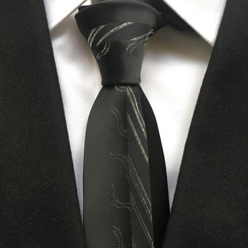 2021 Mens Ties Novelty Panel Neck Tie Businessmen Black Neckties with Personality Stripes