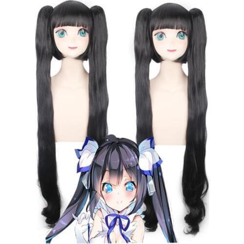 Sword Oratoria Hestia Kami Sama Cosplay Wig Is It Wrong to Try to Pick Up Girls in a Dungeon black Wigs Synthetic Fake Hair