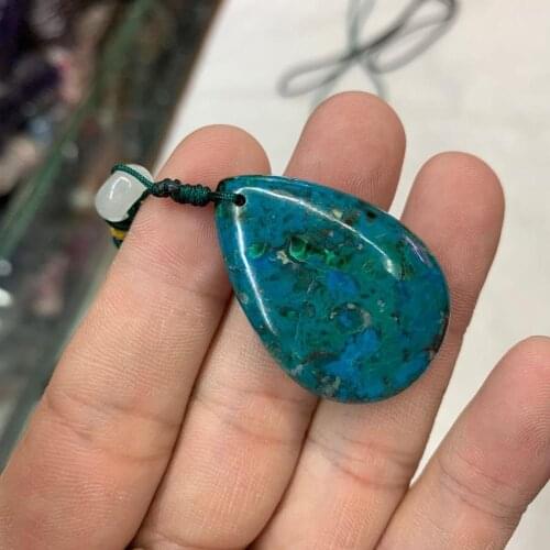 Natural chrysocolla stone pendant natural gem stone jewelry pendant for woman for man for gift wholesale