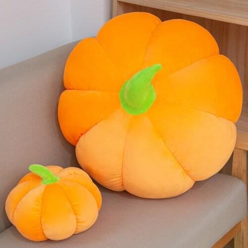 30-60cm Cute Lifelike Pumpkin Plush Toys Stuffed Vegetables Pillow Simulation Doll For Girls Kids Halloween Birthday Gifts