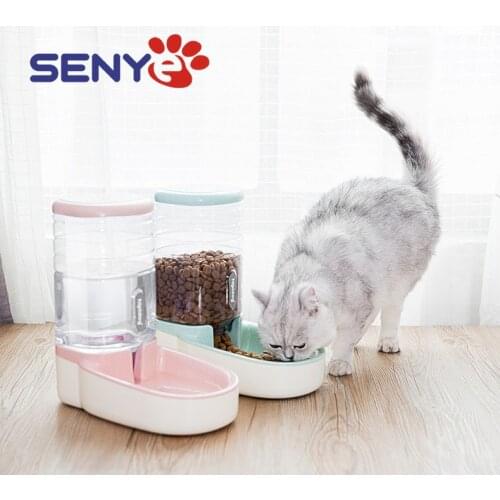Pet Feeding And Drinking Water Combination Dual-use Grain Storage Bucket For Cats And Dogs Pet Supplies