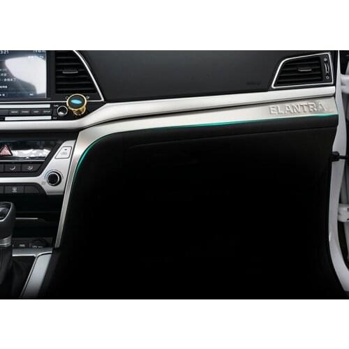 Interior Matte 2PCS Central Control Panel Trim For Hyundai Elantra Avante 2016 17