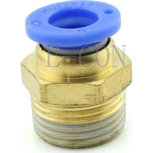 1pcs Male Connector 8mm Tube 3/8 BSPT Threaded Pneumatic Quick Release Air Fitting