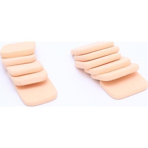 10Pcs/Set 5*4cm Women Girls Face Beauty Tool Small Mini Flat Makeup Powder Puff Blending Make Up Cosmetic Foundation Sponge