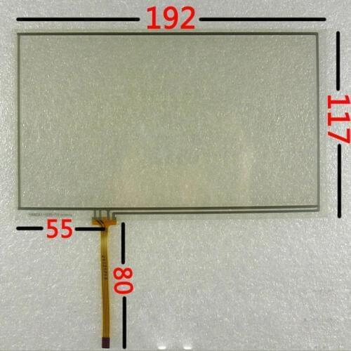 10pcs/lot new 8 inch touch screen 192*117 on-board DVD navigation GPS touch screen hsd080idw1 c00 c01 192MM*117MM