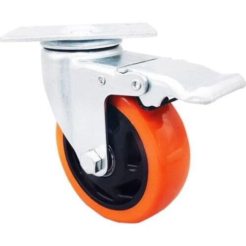 1PC/3 inch furniture swivel double-bearing swivel caster industrial wear-resistant flat-bottom caster