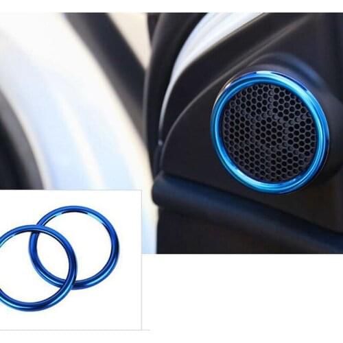 2pcs Car stereo audio speaker cover ring sticker trim for Toyota Corolla S LE 2014 -2018 new Corolla Hybrid car styling