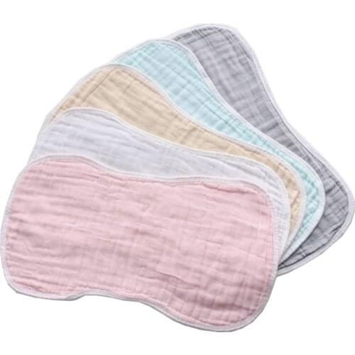 3 Pcs Muslin Burp Cloths Cotton Washcloths Baby Feeding Bibs Saliva Towel 6 Layers Gauze Absorbent Diapers Soft Face Towels D0AF