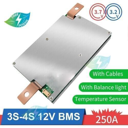 3S 4 4S 12V BMS 250A Lifepo4 Lipo Li-ion Battery Li BMS High Power Balance Protection Board Equalizer Module PCB PCM