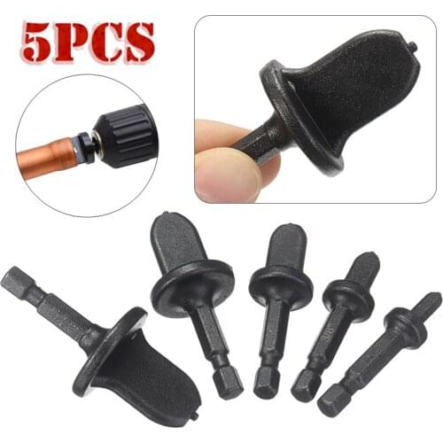 5Pcs/Set Copper Pipe Swaging Tool Tube Pipe Expander Support Drill Bit Set Hex Shank Air Conditioner Conditioning Copper Pipe