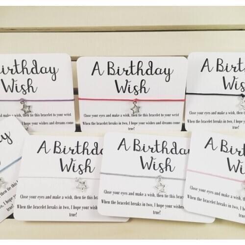 Personalize text birthday wish bracelets, friendship graduation jewellery gifts, New Year Christmas Hen night baby shower gifts