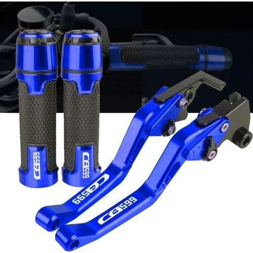 CB599 LOGO Motorcycle CNC Brake Clutch Levers Handlebar Grip Handle Hand Grips For Honda CB599 CB600F 2007 2008 2009 2010-2013