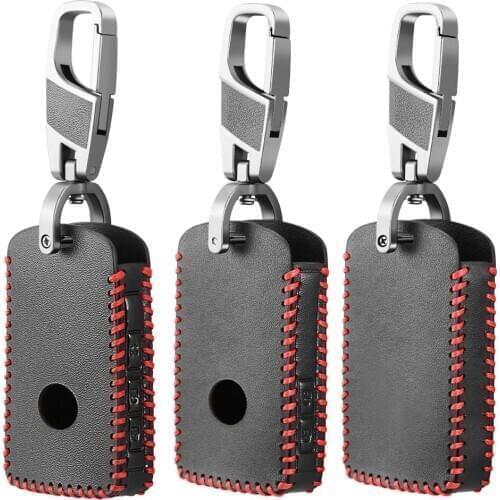 Remote Key Case For Mazda 3 Alexa 2019 2020 Sedan Hatchback Genuine Leather key Fob Shell Cover Skin Jacket Sleeve