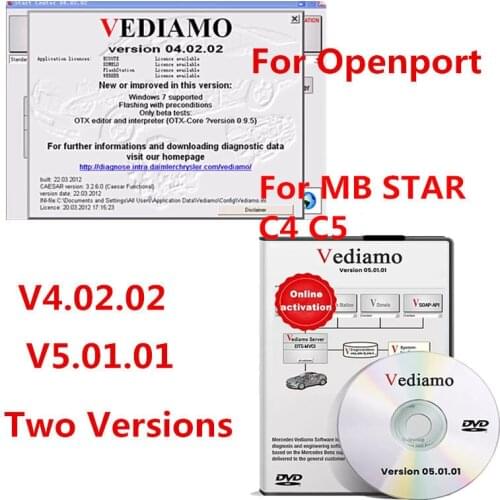 For Vediamo Openport For MB STAR C4 SD C5 Offline Programming By-pass TIPS Vediamo 5.01.01 Engineering Software SCN VEDOC CODING