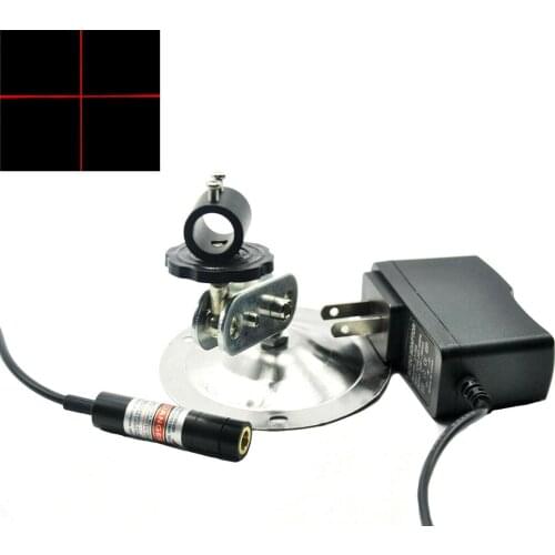 Focusable 650nm 10mW Cross 12x55mm Red Laser Module w/12mm Holder & 5V Adapter