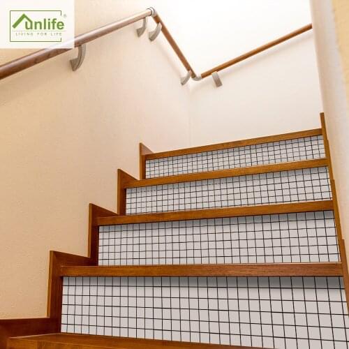Funlife® White Mosaic Tiles Bathroom Floor Stickers Home Decor Waterproof Self-Adhesive Stair Stickers Anti-Slip Ground Stickers