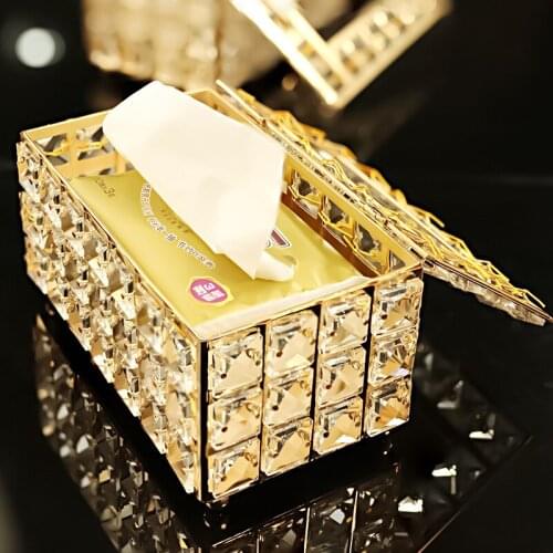 Geometric Glass Tissue Box Metal Frame Tissue Dispenser Organizer Container Restaurant Kitchen Decoration Napkins Holder