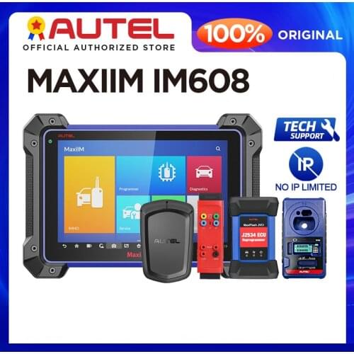 Autel MaxiIM IM608 auto diagnostic tool IMMO XP400 key programming Bi-Directional obd2 scanner J2534 ECU Coding (No IP Limited)