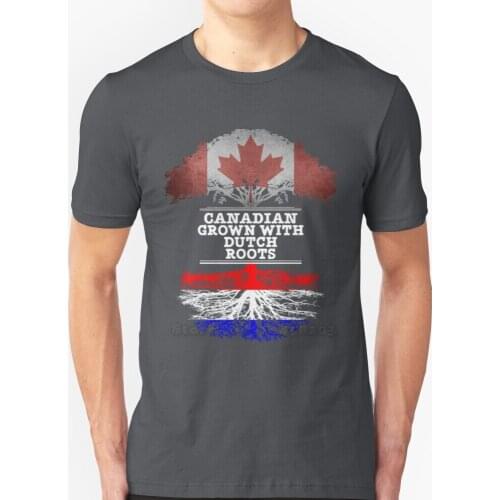 Canadian Grown With Dutch Roots Gift For Dutch From Netherlands - Netherlands Flag In Roots New Summer Lovely Design Hip Hop
