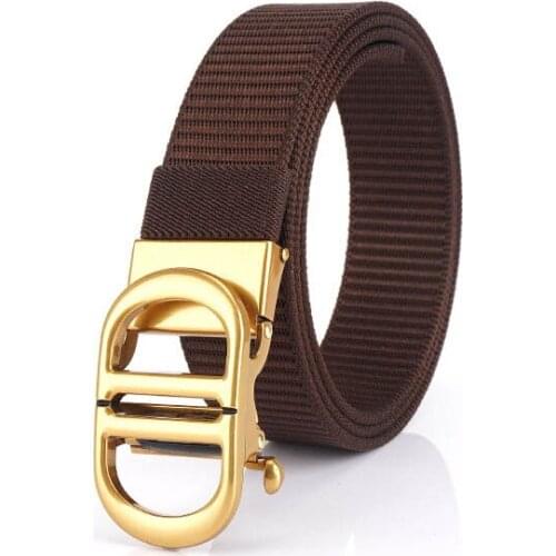 Kemeiqi Leisure Outdoor Toothless Automatic Buckle Nylon Belt Braided Belt Ladies Wild Personality Fashion Belt Jeans Belt