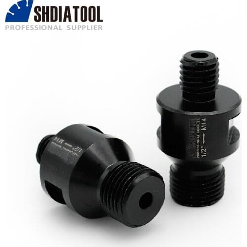 SHDIATOOL 2pcs Converter for M14 Male Thread To 1/2 inch Male Thread Adapter for CNC Machine