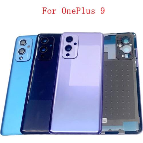 Battery Cover Rear Door Housing Back For OnePlus 9 Battery Case with Camera Frame Logo Replacement Parts