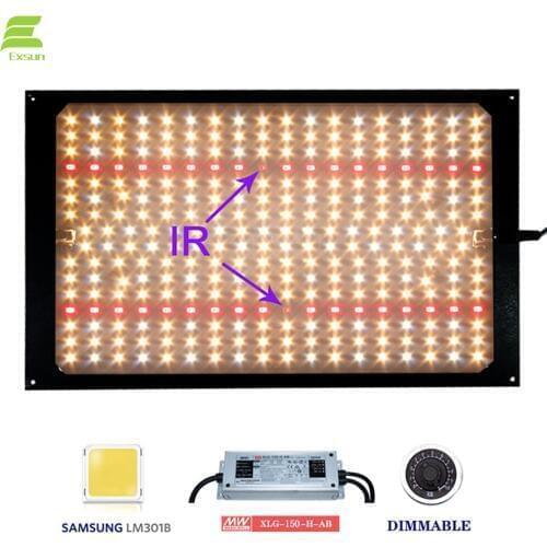 Meanwell driver QB288 Quantum Board knob Dimmable lm301b 120W 240W 3000K mix 660 nm IR led grow light