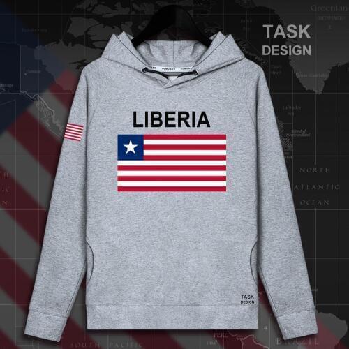 Liberia Liberian LR LBR mens hoodie pullovers hoodies men sweatshirt streetwear clothing hip hop tracksuit nation flag Spring 02