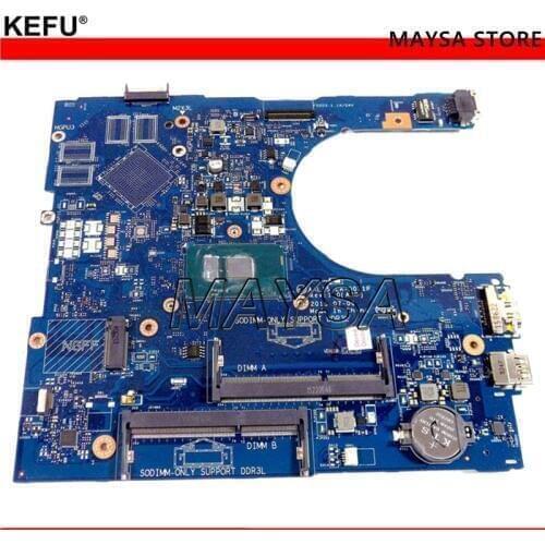 KEFU CN-00HJC9 0HJC9 FOR Dell INSPIRON 5558 5458 5758 Laptop Motherboard AAL10 LA-B843P REV:1.0(A00) I5-4210U SR1EF mainboard