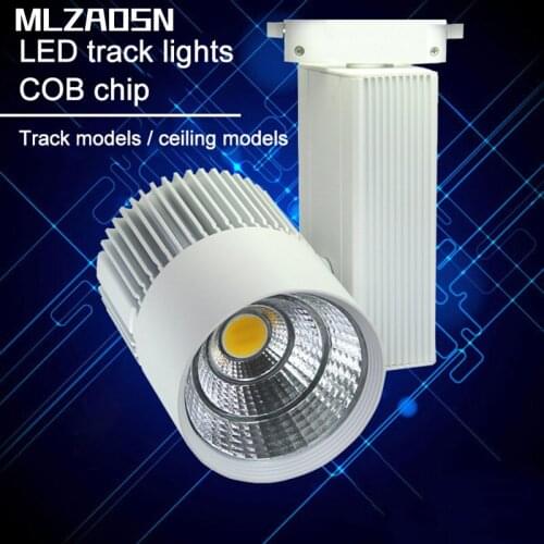 MLZAOSN LED COB Track Light Lamp 20W 30W Rail Bar Lights Sportlight Hotel Clothing Store Background LED Wall Ceiling Lanterns