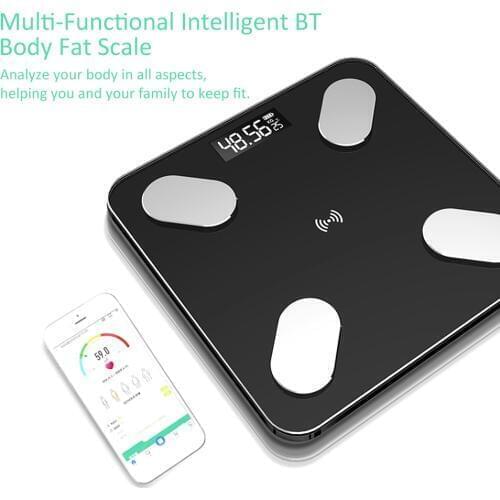 Multi-Functional Bluetooth Electronic Digital Body Weight Scale Mini Intelligent Body Composition Analyzer with Smartphone App