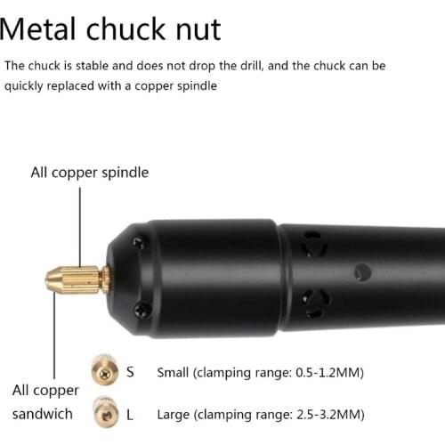 Micro Electric Hand Drill Set for Resin Mini Electrical Pin Vise Kit with 3pcs Drill Bits Epoxy for Jewelry Making DIY