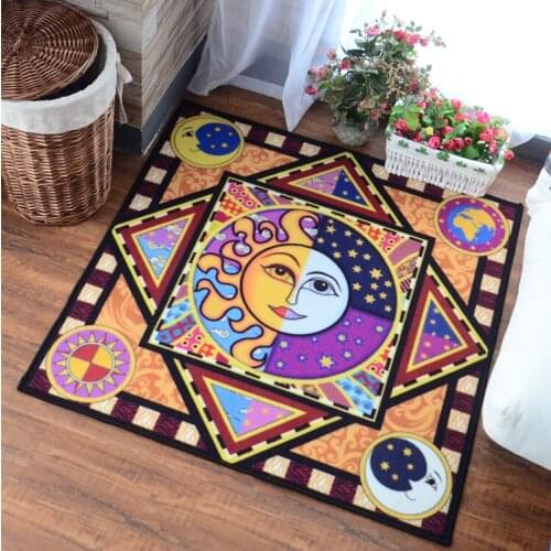 Mandala Bohemia Sun Moonlight God Doormat Floor Area Mat Floor Carpet Rug Home Art Hotel Living Room Anti Slip
