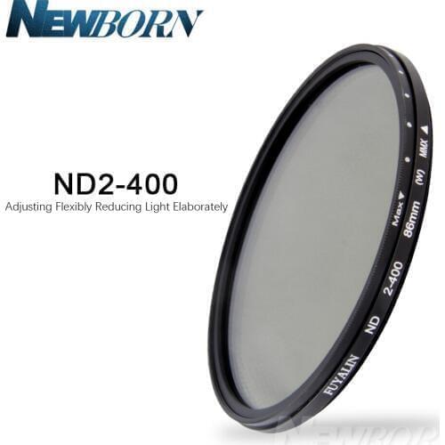 ND Filter37/52/52/58/67/77/82/86MM Adjustable ND2 to ND400 Neutral Density for Camera Lens