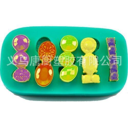 New Pattern Gem Jewelry Embossed Silicone Mold Fondant Cake Chocolate Mold Cake Decorating Tools DIY Baking H684