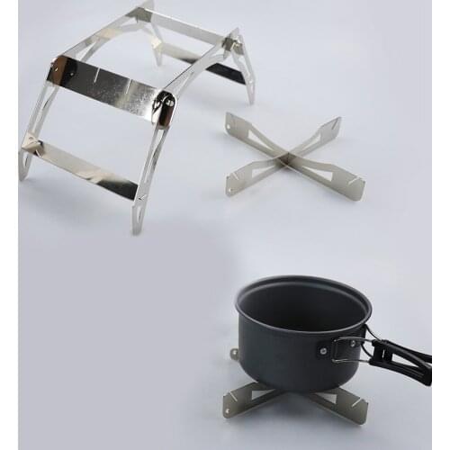 Portable Folding Alcohol Stove Stand Cooking Pot Holder Burner Support Grill
