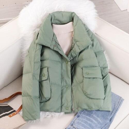 SEDUTMO Winter Fashion Duck Down Coat Women Slim Warm Thick Jackets Autumn Pocket Casual Basic Parkas ED1703
