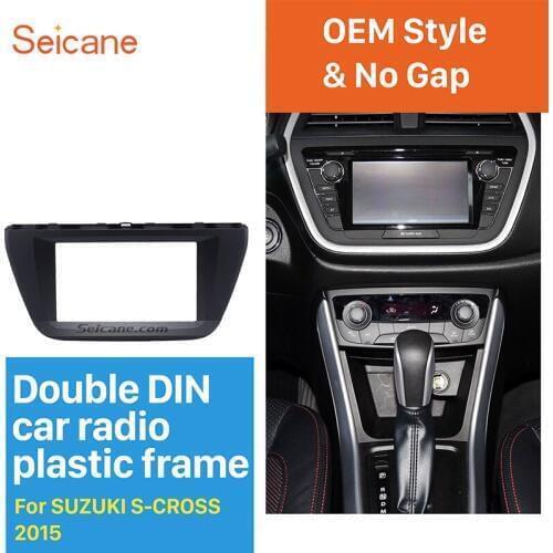 Seicane 173*98mm Double Din Audio Player Panel Frame Stereo Fascia Trim Bezel Car Stereo Frame for Suzuki S-cross