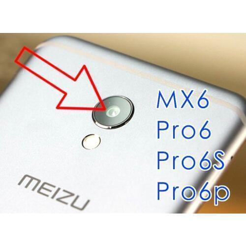 2pcs/lot Coopart New Back Rear Camera lens glass for Meizu MX6 / pro 6 /pro 6S/ pro 6 plus with Sticker top quality