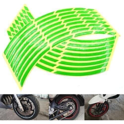 Universal motorcycle car tire tire sticker reflective rim tape For Kawasaki ZZR600 ZX6R ZX636R ZX6RR ZX9R ZX10R Z1000 ZX12R