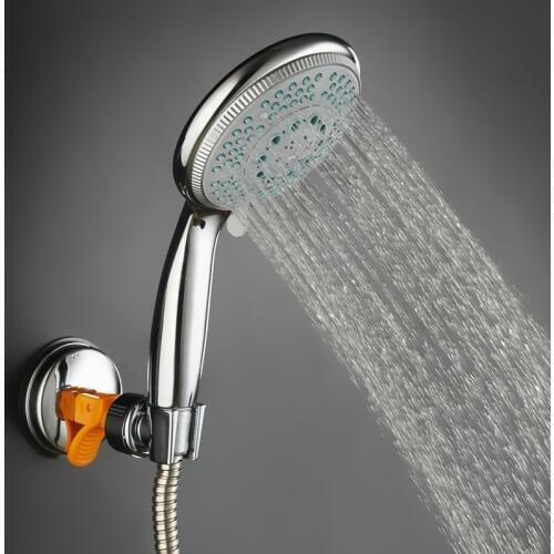 Water Saving Round Shower Head ABS Plastic Hand Hold Rain Spray Bath Shower Waterfall Showerhead Bathroom Accessories